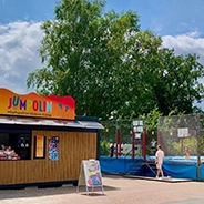 Trampoline at the lake Trampoline at the lake